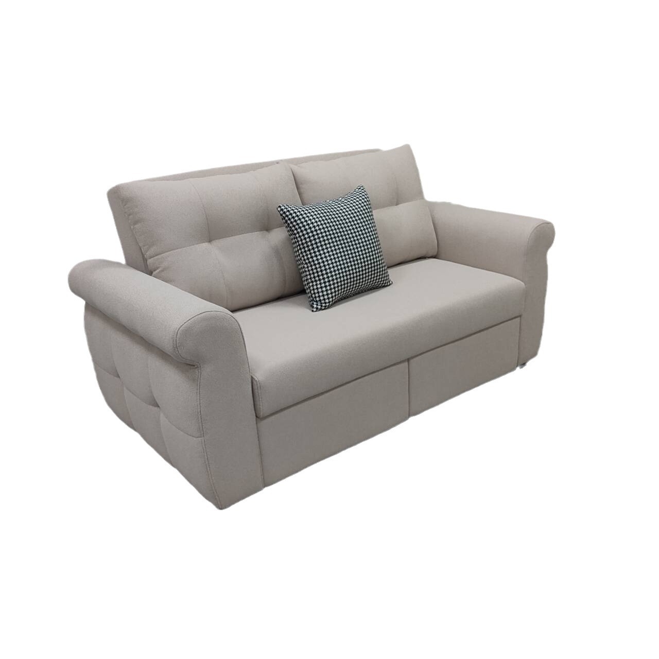 Sofá cama de estilo crema pequeña sala de estar doble triple sofá cama retráctil cama de peinado plegable
