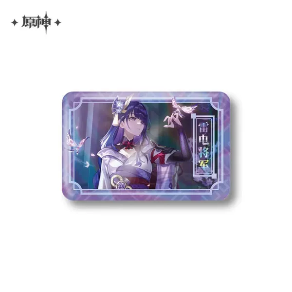 Genshin Impact Exhibition Series Badge Square Thunder General Style