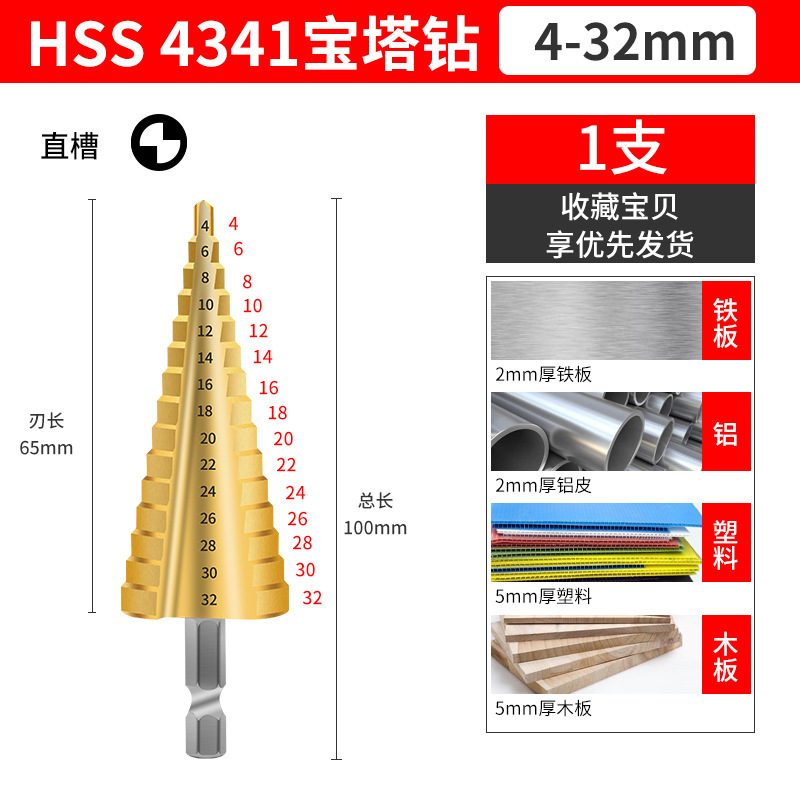 宝塔万能エネルギー螺旋階段塔型穴あけ器ステンレス鉄アルミ板金属穴あけ器ドリル|undefined