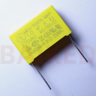 TC MEX/TENTA MKP 1.0UF K X2 275VAC 1UF 1000NF On the capacitance 22.5mm