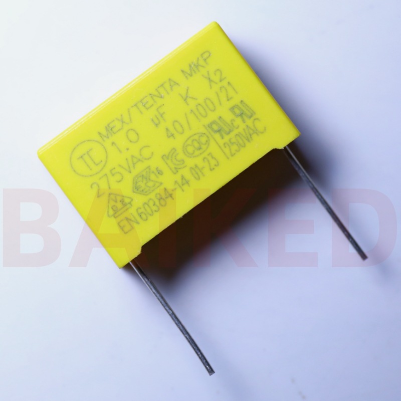 TC MEX/TENTA MKP 1.0UF K X2 275VAC 1UF 1000NF On the capacitance 22.5mm