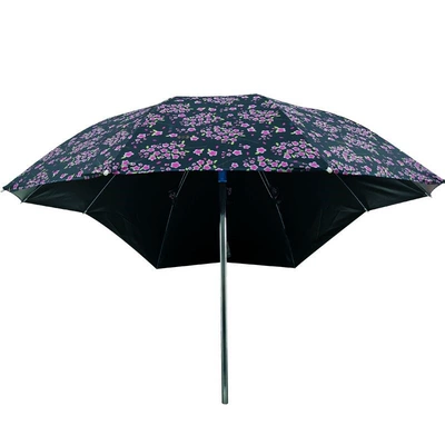 Elektromobil üçün ön şüşə çətiri (günlük) sunshade, bicycle sunshade, tricycle - black-peach-blossom-extended-black-vinyl-umbrella-single-umbrella-without-a-stand