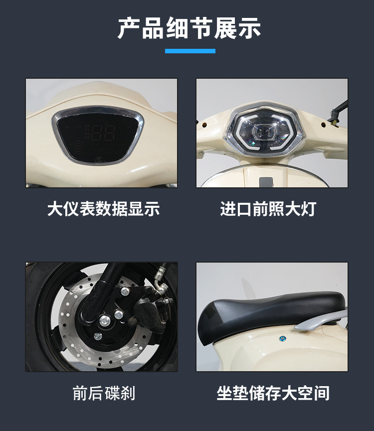 Electric Bicycle for Adults, Long Range Electric Motorcycle