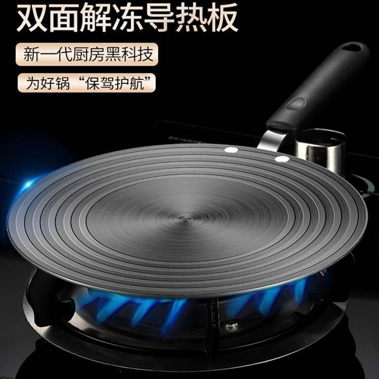 Tablero de conducción de calor de la estufa de gas de cocina Tablero de descongelación rápida negro a prueba de quemaduras