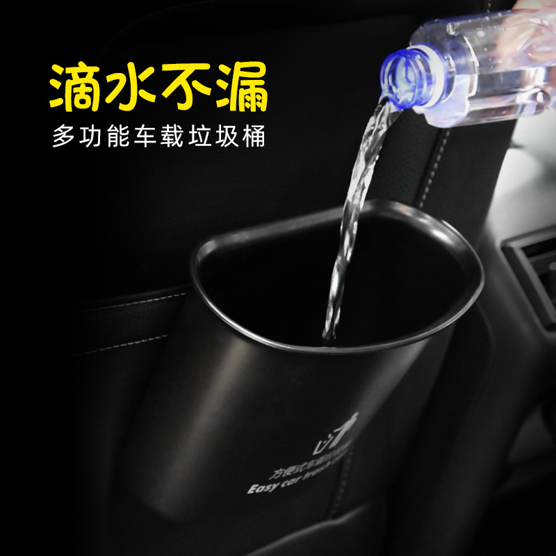 Práctico bote de basura de coche almacenamiento multifuncional bote de basura de coche Universal colgando Cubo de almacenamiento de coche Cubo de almacenamiento