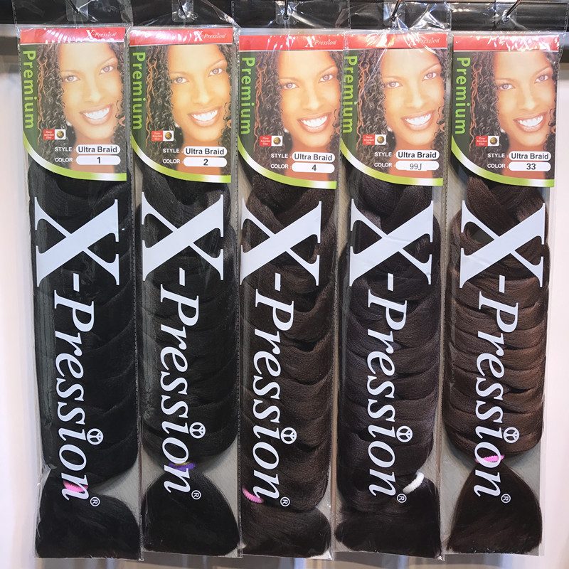 African black dirty braid wig xpression color big braid wig chemical fiber big braid hair