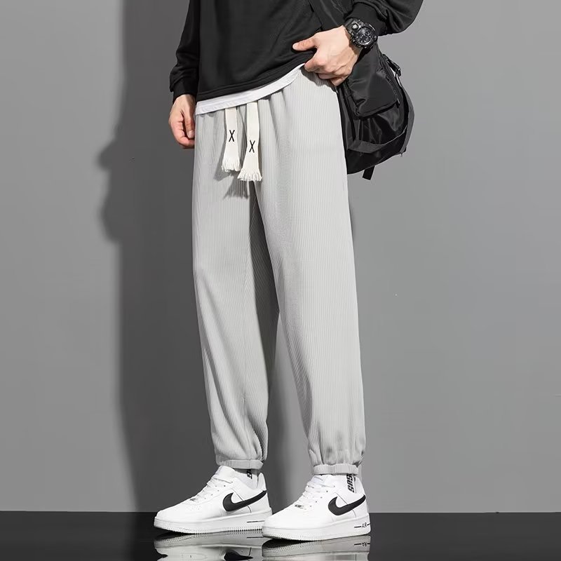 Pantalones para hombres, pantalones de diseño, pantalones de callejera sueltos, pantalones casuales de piernas anchas, tendencia