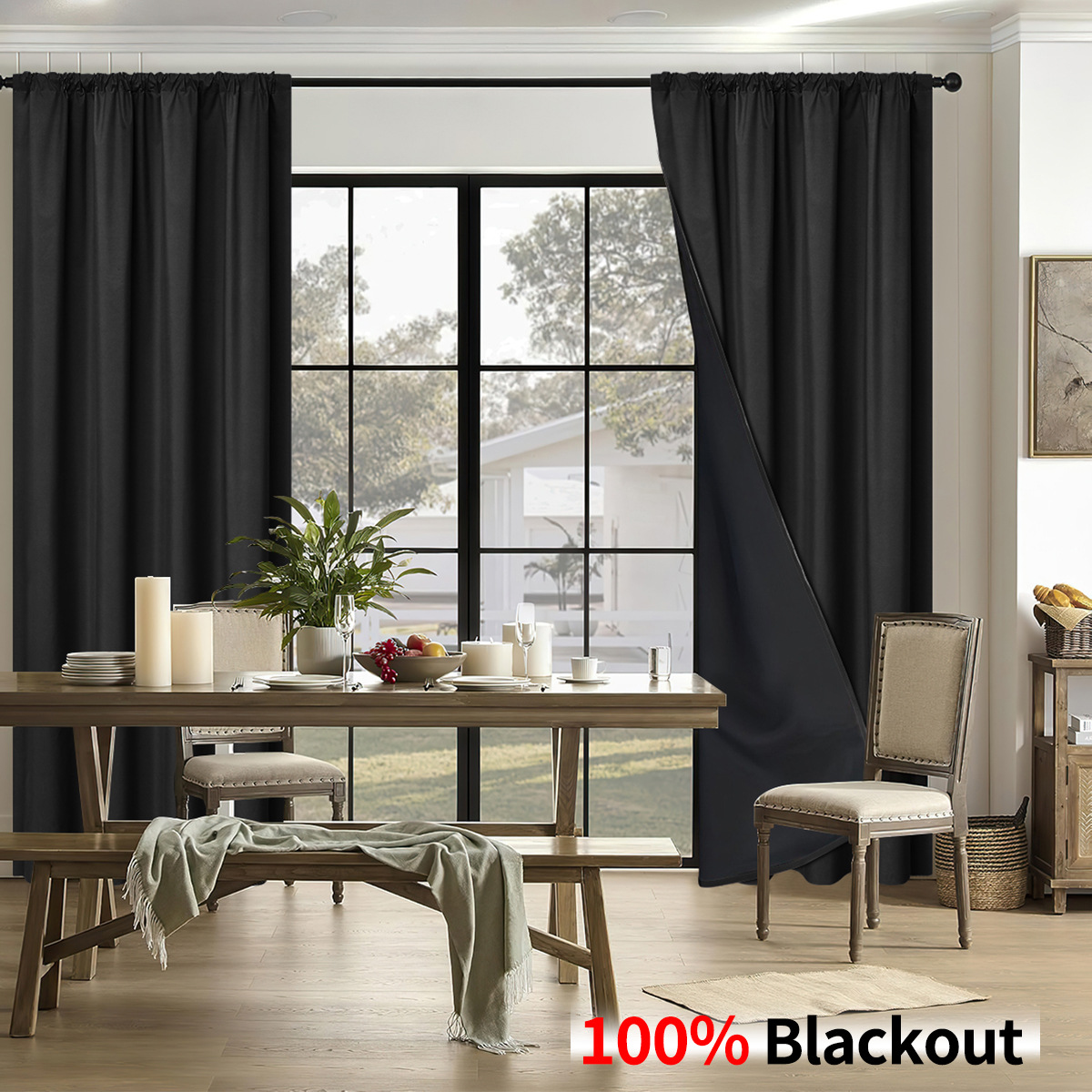 블랙 [100% 완전 암막]