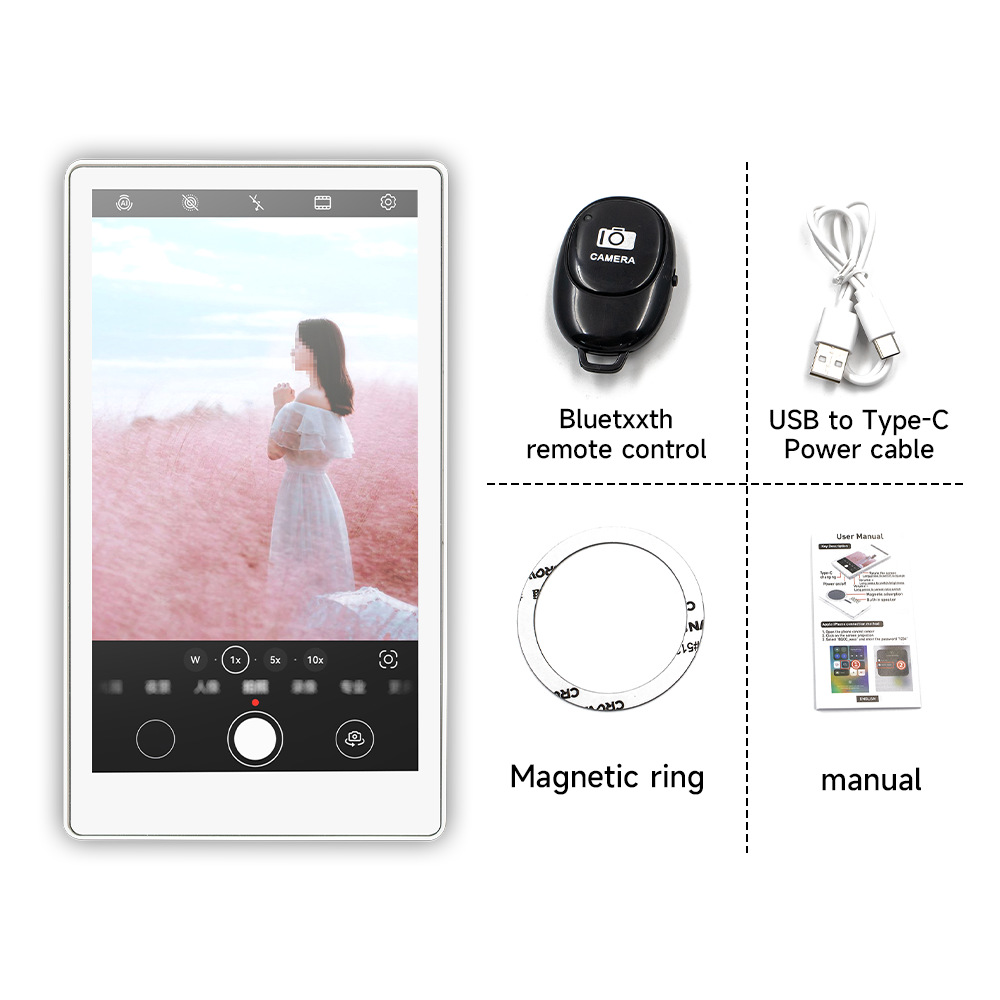 Transfronterizos 4.7 pulgadas teléfono inalámbrico selfie proyector de pantalla de absorción de alta definición fotografía en vivo teléfono móvil trasero co-pantalla