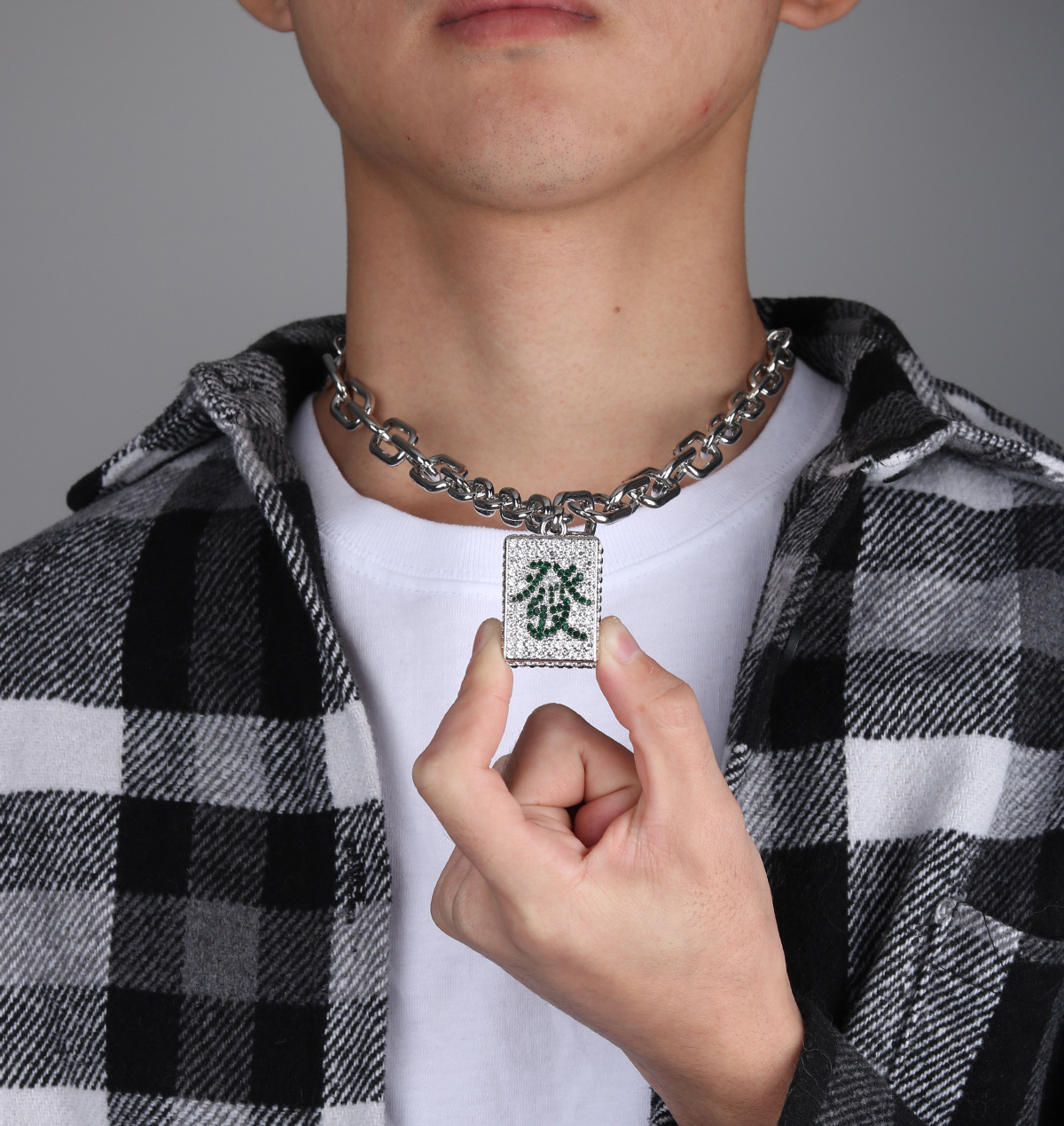 Collar Largo De Moda Para Hombres Y Mujeres, Collar Con Colgante De Diamantes Completo display picture 5