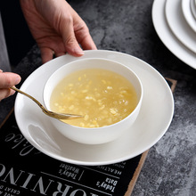 4.5/5.5寸寸白玉瓷纯白家用酒店用纯白饭碗面碗纯白简约 厂家供应