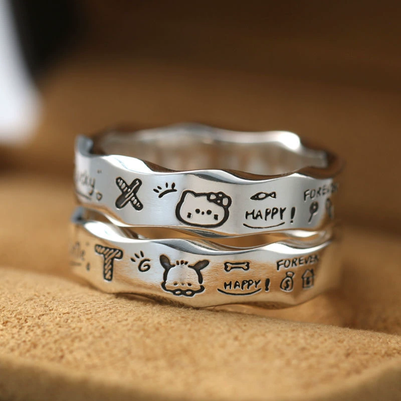 Hello Kitty, регулируемое кольцо для возлюбленного для мужчин и женщин для друга, подарок для девушки