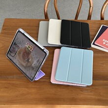 侧贴三折 高透亚克力（带笔槽）适用ipad Air6(11英寸)保护套ipa