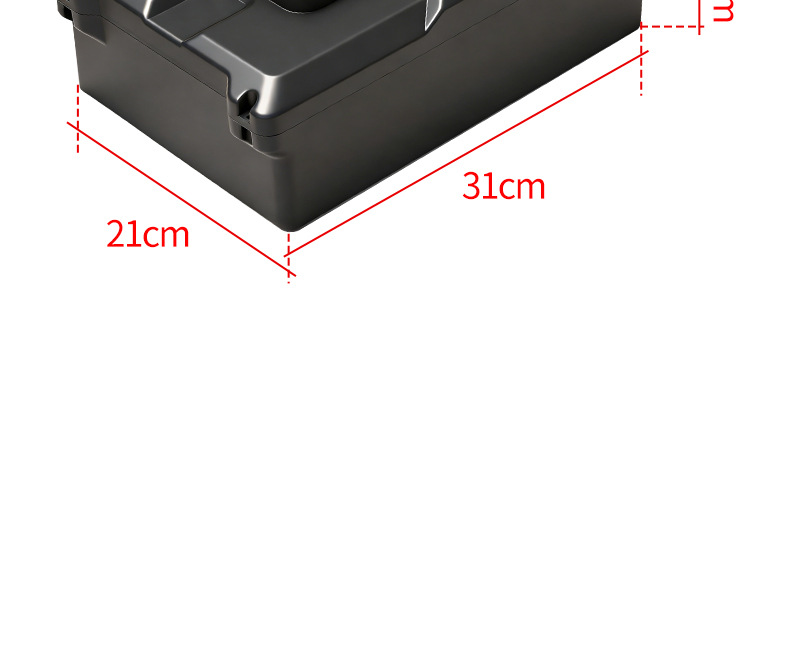 Electric Vehicle Small Grape Battery Box 48V12A Lead-Acid Battery Box Thickened Waterproof Portable Battery Universal Protective Case