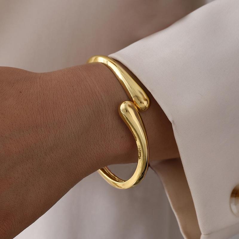 欧美跨境爆款夸张ins小众设计感金属光面手镯几何个性手饰braclet|undefined