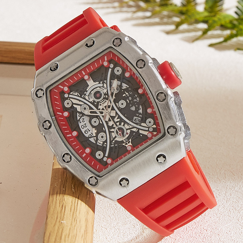 Vino Barril Comercio exterior transfronterizo reloj de hombre calendario luminoso reloj de cuarzo impermeable TikTok vino en forma de barril Nuevo