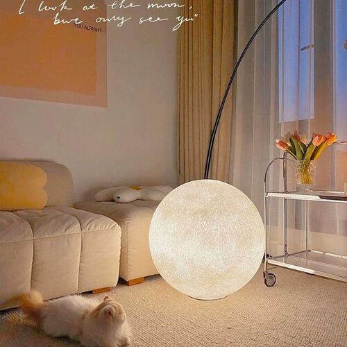 Internet celebrity style moon lamp floor lamp living room bedroom girl ins bedside lamp sofa atmosphere lamp gift bedside pendant