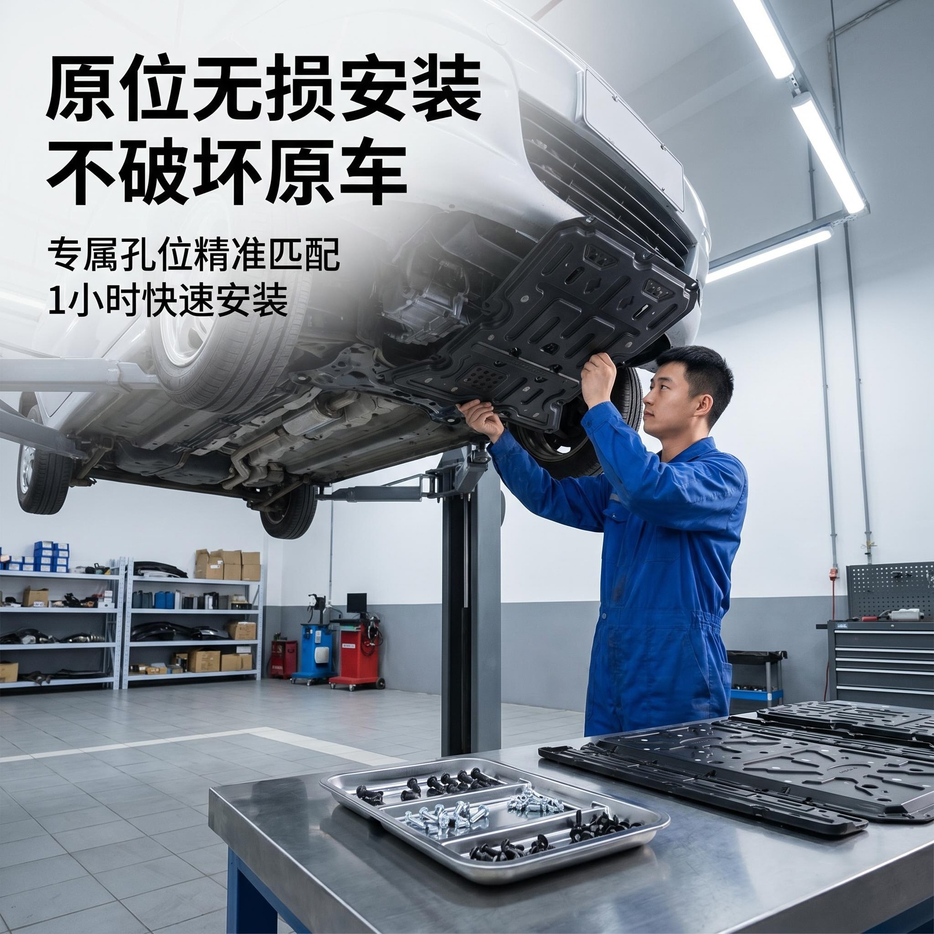 Chery Qq3Ev Pure Electric Vehicle Chassis Guard Plate, Engine Battery under Guard Plate, Wiring Harness, Fuel Tank Armor, Anti-Collision Protection