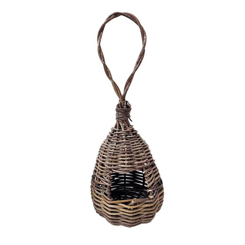 Nido de pájaros tejido de caña tejido de caña tejido de paja tejido a mano colgante decoración de jaula de pájaros colgante nido de peonía suministros paisajísticos image 6