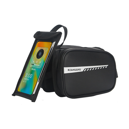 Bicycle front beam bag, mountain bike mobile phone storage bag, bicycle front pannier bag, waterproof pannier bag, cycling equipment accessories