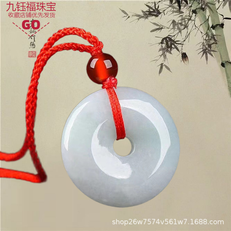 천연 버마 제다이트 A등급 평화 버클 선물 제이드 펜던트 칼세도니 마노 제이드 공예품 도매