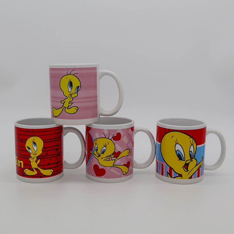 12OZ flor asada taza de cerámica recta taza de cerámica taza de agua creativa taza de leche taza de café al por mayor