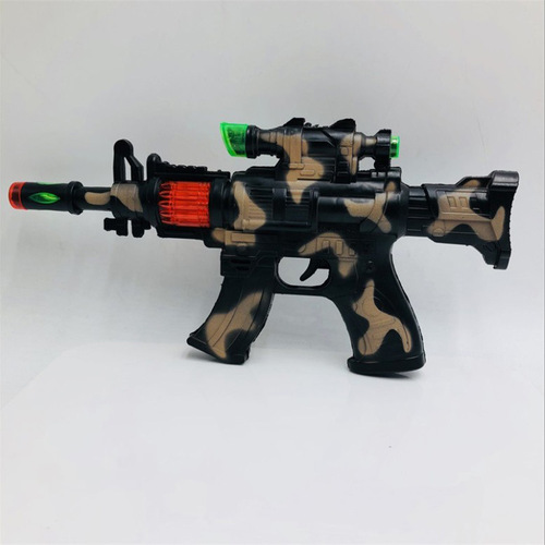 Simulated music gun, children's electric medium-sized submachine gun, new sound-emitting light sniper gun, street stall toys wholesale