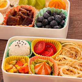 厂家直供日式便当分菜碟饭菜分隔杯硅胶蛋糕模圆形食品分类神器