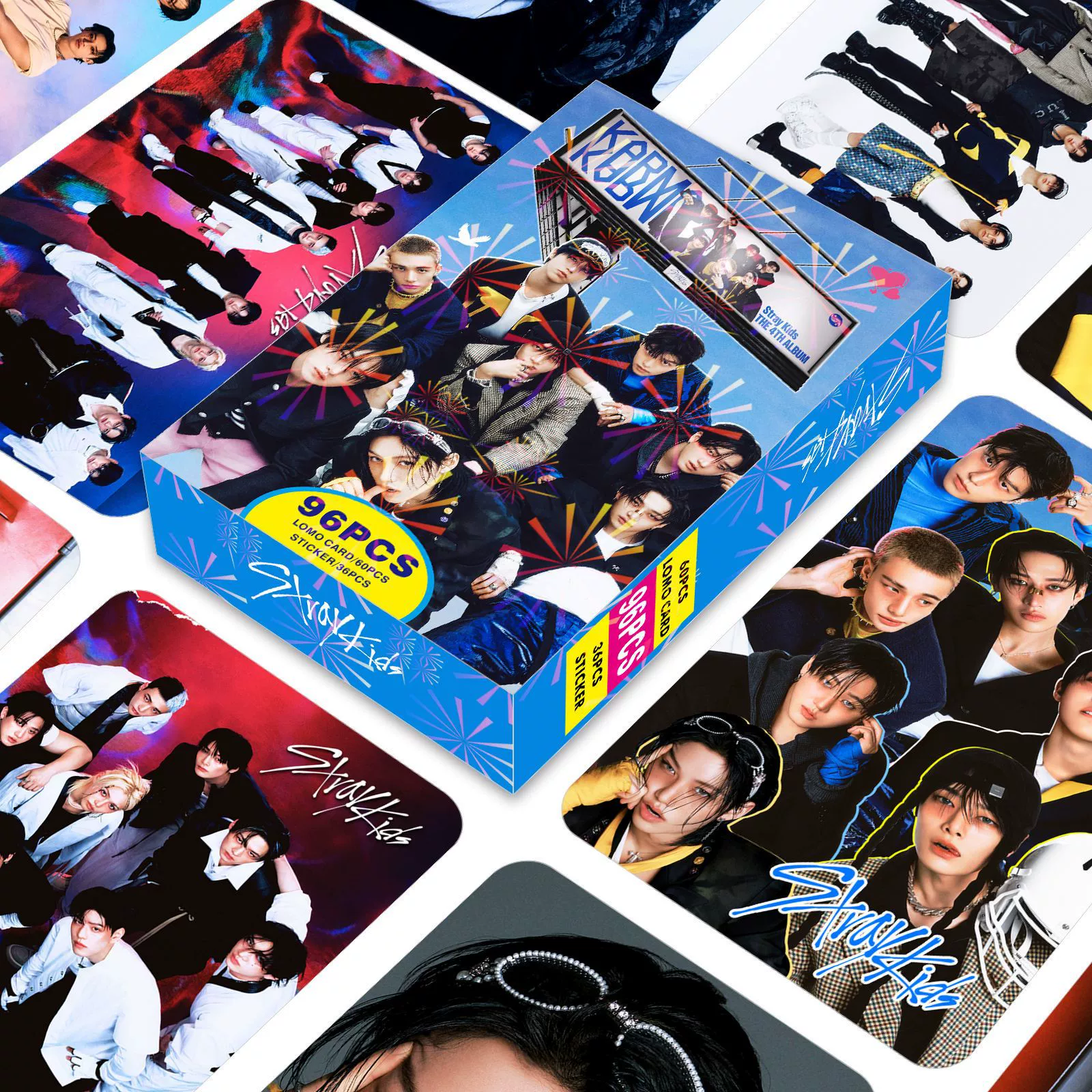 96 кросс-граничных знаменитостей STRAYKIDS новый альбом Karma периферия фото карточки Stray Boy наклейки LOMO карта