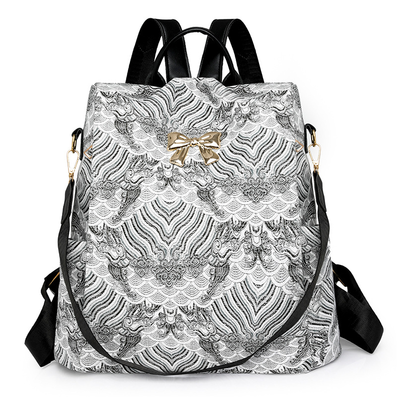 2024 nueva mochila antirrobo para mujer de moda estadounidense de gran capacidad, simple, nicho, mochila para mujer