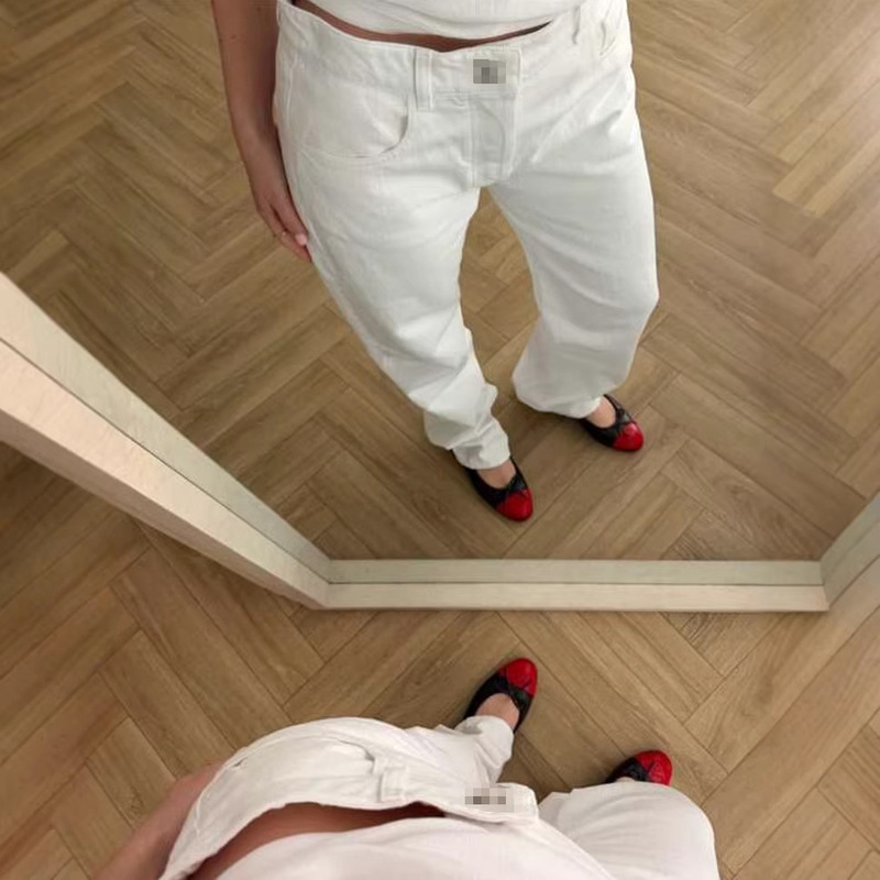 2026 Amazon European and American Cross-Border High-Waisted Jeans for Women, Slimming Retro Style Straight-Leg Pants