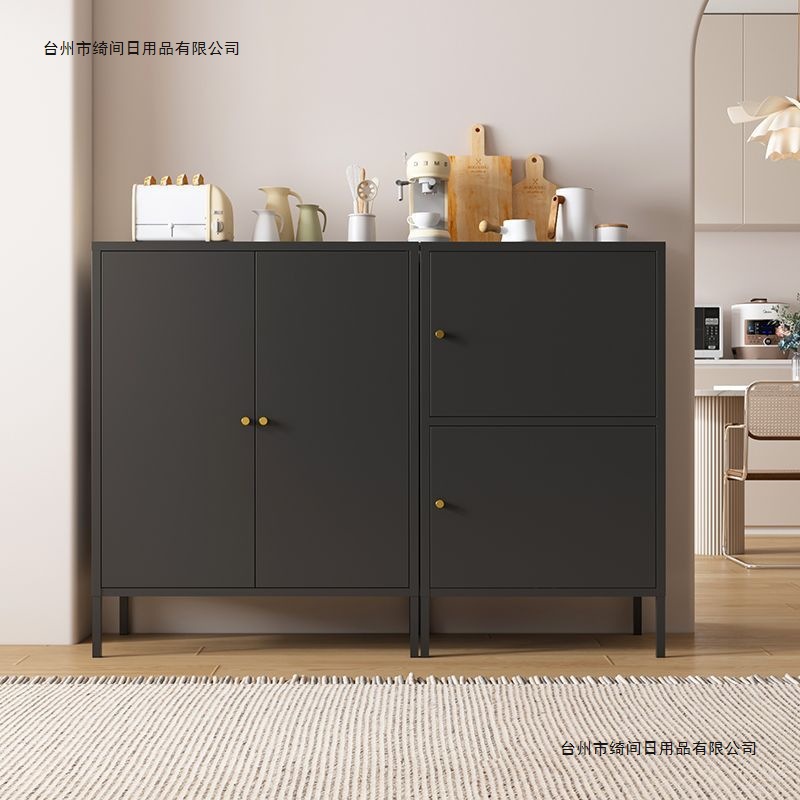 Ultra-Thin Sideboard Iron Storage Cabinet Living Room Tea Cabinet Iron Cabinet Storage Cabinet Kitchen Balcony Utility Cabinet Shoe Cabinet