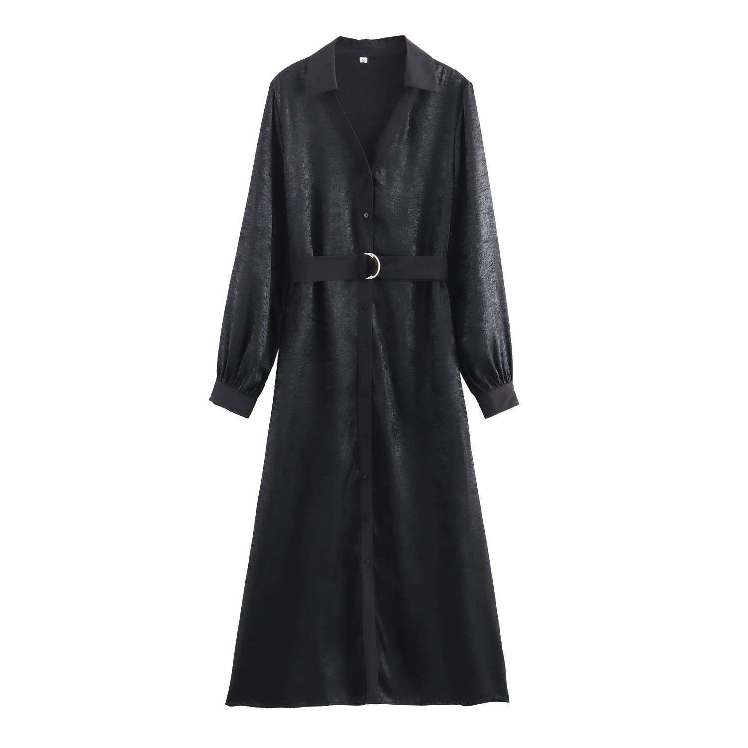 Autumn black velvet long-sleeve