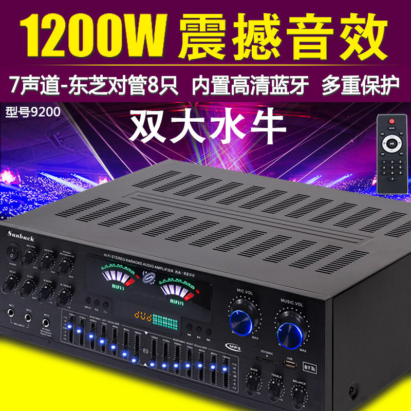 5チャンネルパワーアンプ家庭用ハイパワーパワーアンプKTVプロフェッショナルフィーバーバスデジタル7チャンネル5.1パワーアンプ|undefined