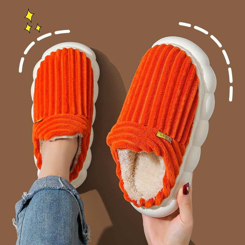 Zapatillas de algodón para hombres invierno 2024 nuevas zapatillas de cabello cálidas para el hogar para hombres otoño y invierno