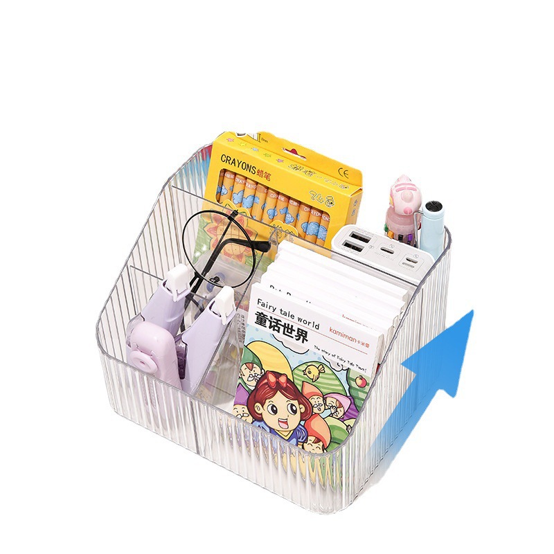 Fábrica transparente caja de almacenamiento de cosméticos de plástico escritorio del hogar espejo gabinete tocador caja de cosméticos de alta calidad de gran capacidad