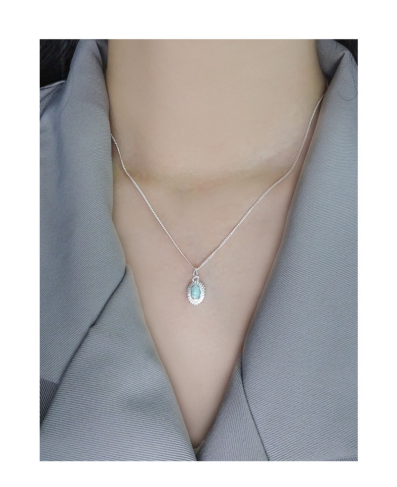 Women'S Gender 925 Sterling Silver Plating Sun Pendant Necklace