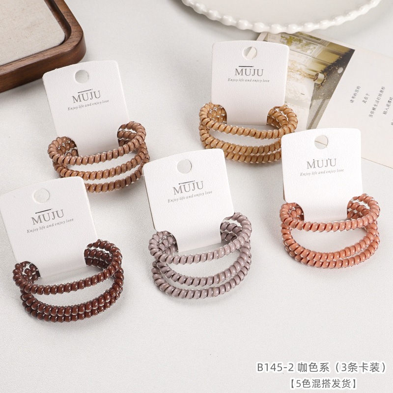 [Carga de tarjeta] sensación de alto nivel coreano de cabello de código de barras de moda de alta elasticidad de cabello anillo de cabello correa de cola de caballo