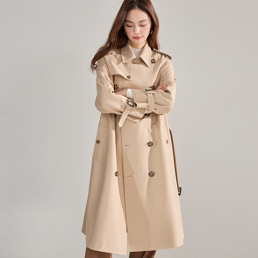 ジャケット・アウター Eaphi MULTI COLLAR LONG COAT beige 2 Amazon.com: Long Trench Coat for Women Sherpa Lined Jackets Double