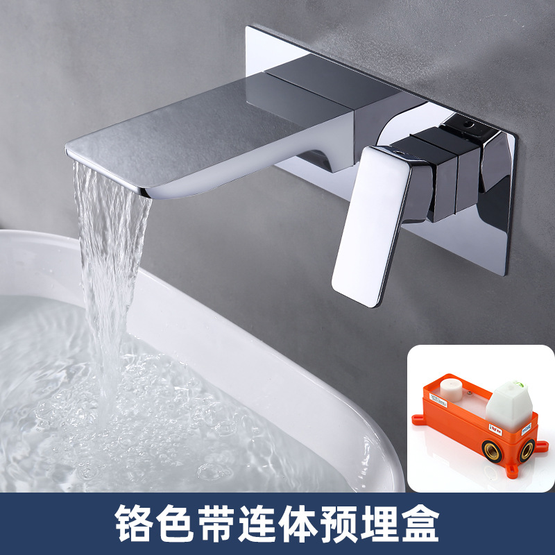 Grifo Mezclador Empotrado para Lavabo de Cobre, Empotrado en Pared, para Lavabo y Bañera