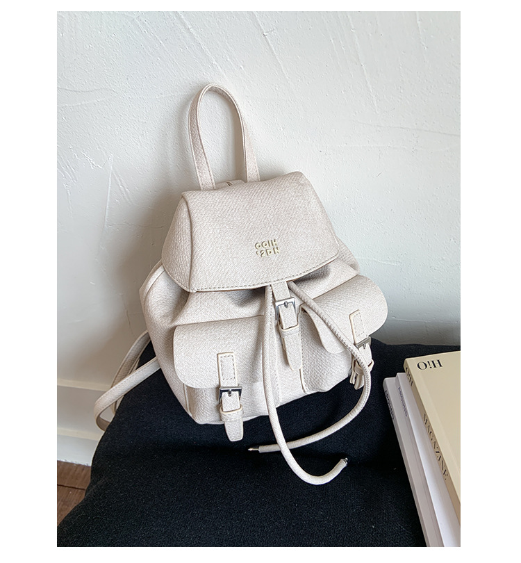 "College Style 2025 New Korean-style stylish mini Backpack, double pockets, lid style backpack, casual travel bag. undefined