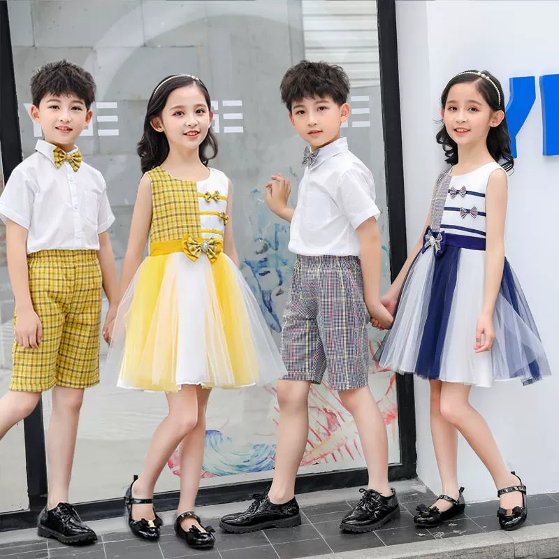 Детская одежда для выступлений, танцевальные представления, костюм школьной формы, форма детского сада, классная форма, выпускной хор учащихся начальной и средней школы.