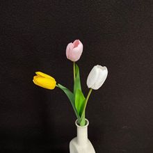 小郁金香仿真花婚礼装饰橱窗布置假花家居客厅餐桌插花新年手捧花