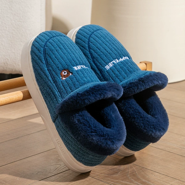 Half-circle rabbit cotton shoes-Tibetan Qing
