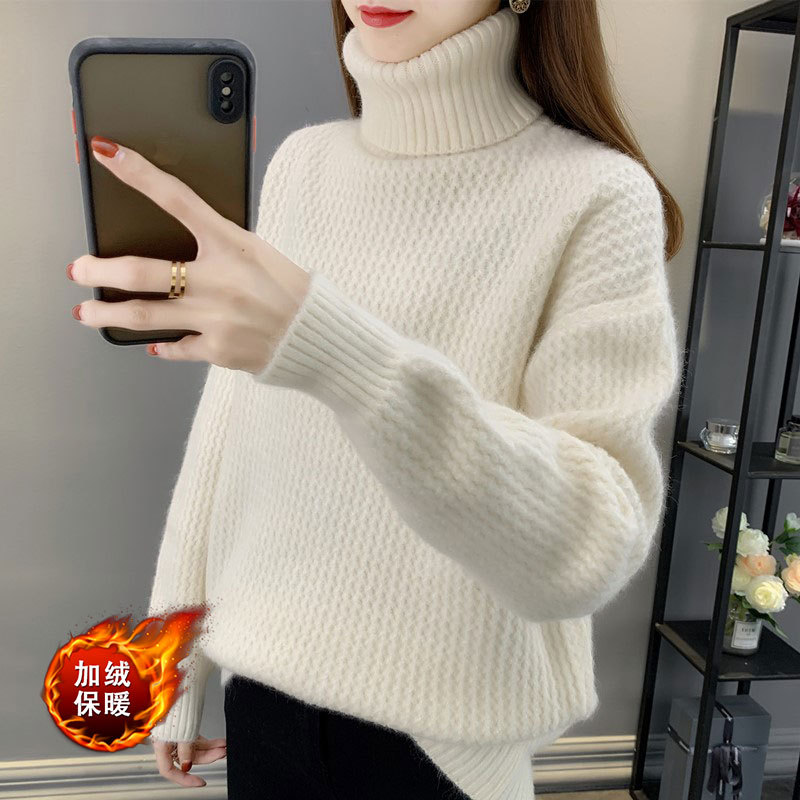 智贝SKU图_14高领毛衣女秋冬季2021年新款宽松外穿女