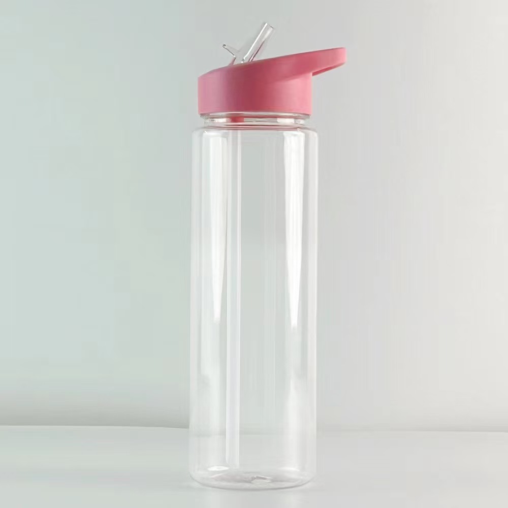 Ventas transfronterizas calientes nuevos materiales de protección ambiental coreanos hervidores deportivos al aire libre tazas de agua de plástico tazas de paja de plástico al por mayor