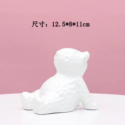 Estilo europeo de cerámica Oso Polar decoración ins simple creativo blanco vino gabinete pasillo hogar artesanía Decoración