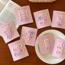 奶油色迷你碎发BB夹可爱五角星蝴蝶结小熊侧边夹少女学生发卡头饰