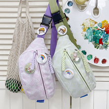 运动跑步腰包便斜挎包贴身包简约百搭小包包女士胸包休闲百搭