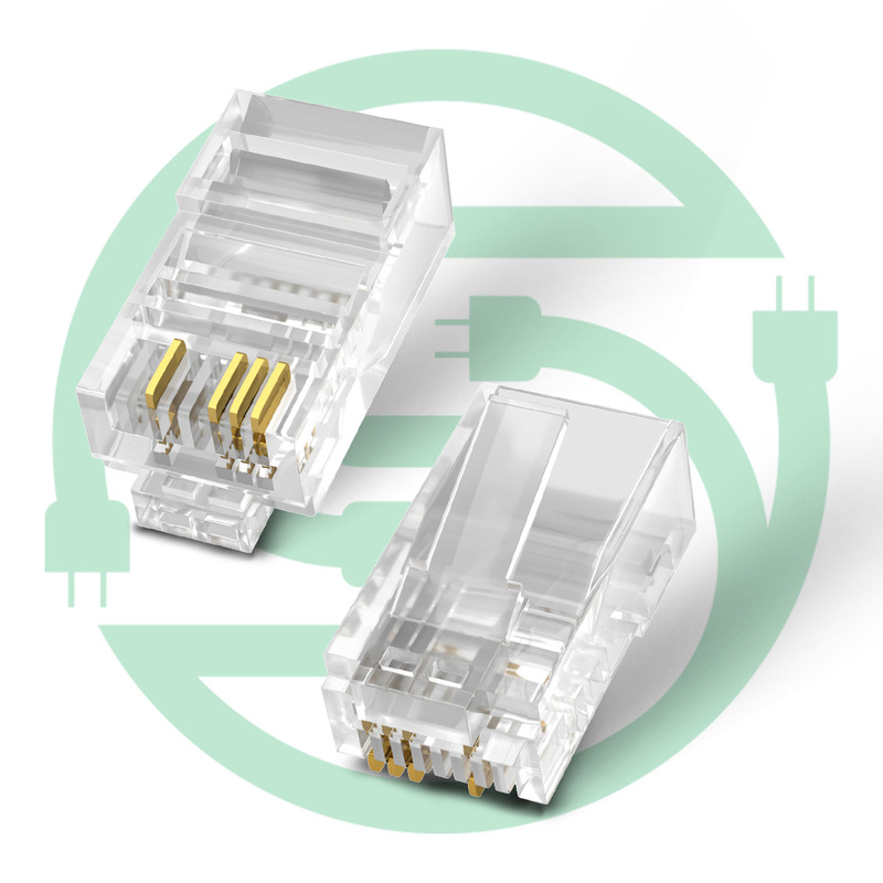 Crystal Head wholesale 4-core telephone Crystal Head 100 tablets/pack RJ11 Crystal Head connecting telephone line Crystal Head wholesale 4-core telephone Crystal Head 100 tablets/pack RJ11 Crystal Head connecting telephone line